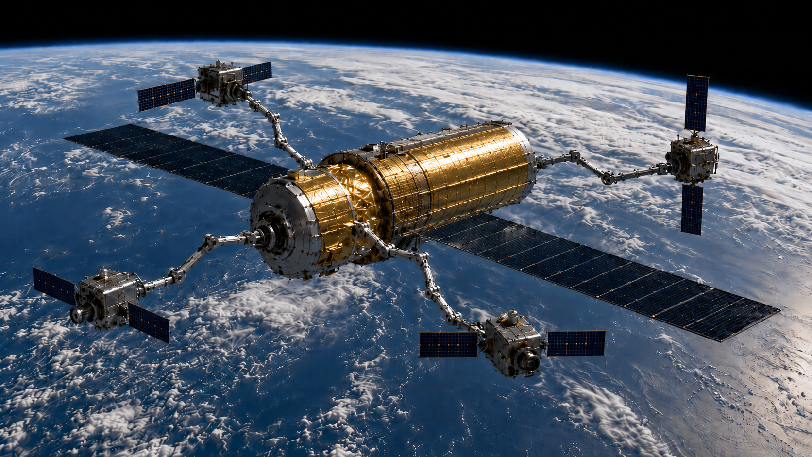 Propellant depot servicing multiple satellites in Earth orbit